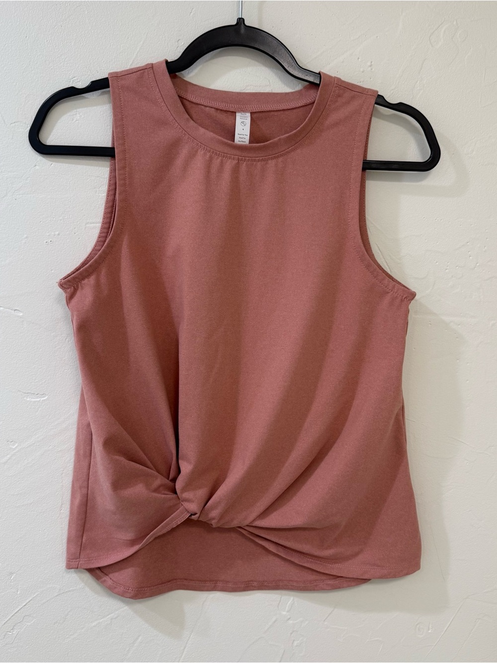 Threads 4 Thought Twist-Front Tank Top - Dusty Mauve size small
